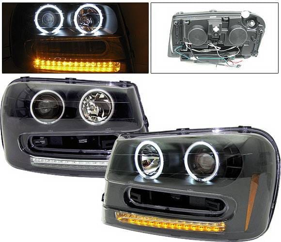 Chevrolet Trail Blazer 4 Car Option Halo Projector Headlights - Black CCFL - LP-CTB02BF-KS