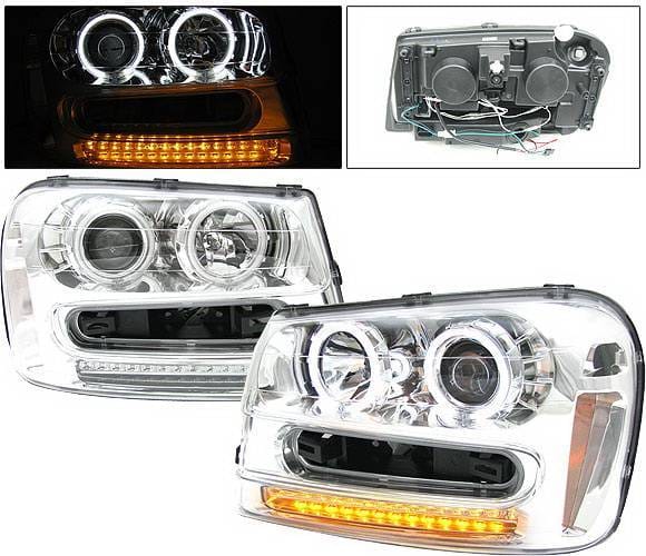 Chevrolet Trail Blazer 4 Car Option Halo Projector Headlights - Chrome CCFL - LP-CTB02CF-KS