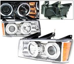 Chevrolet Colorado 4 Car Option Halo Projector Headlights - Chrome CCFL - LP-CVCO04CC-KS-CCFL