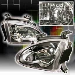 Honda Del Sol Custom Disco JDM Black Crystal Headlights - LH-DEL93JM