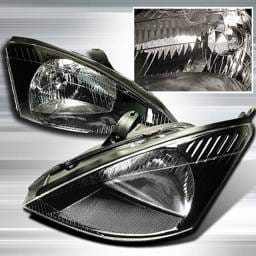 Ford Focus Custom Disco JDM Black Headlights - LH-FOC00JM-KS