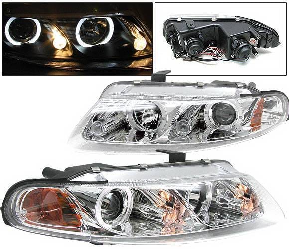 Dodge Avenger 4 Car Option Halo Projector Headlights - Chrome - LP-DAV97CC-YD
