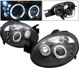 Dodge Neon 4 Car Option LED Halo Projector Headlights - Black - LP-DN03BC-5