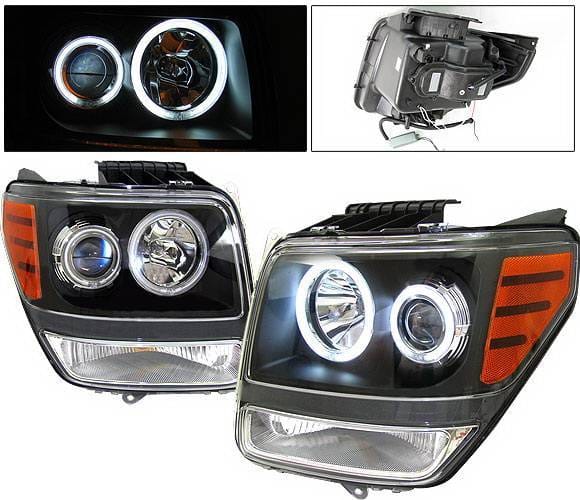 Dodge Nitro 4 Car Option Halo Projector Headlights - Black CCFL - LP-DNR07BB-KS