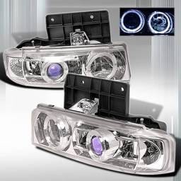 Chevrolet Astro Custom Disco Clear Projector Headlights - LHP-AST85B-YD