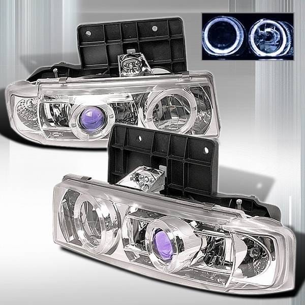 Chevrolet Astro Custom Disco Clear Projector Headlights - LHP-AST85B-YD