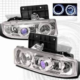 Chevrolet Astro Custom Disco Clear Halo Projector Headlights - LHP-AST95B-YD