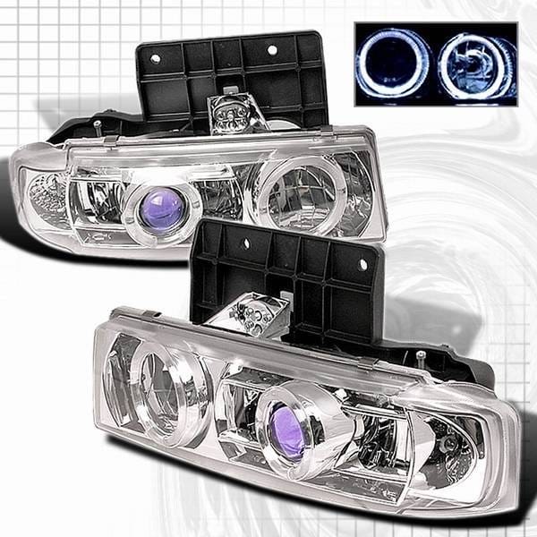 Chevrolet Astro Custom Disco Clear Halo Projector Headlights - LHP-AST95B-YD