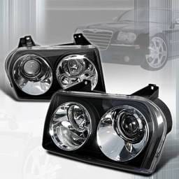 Chrysler 300 Custom Disco Black Projector Headlights - LHP-300C05JM-TM