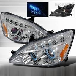 Honda Accord Custom Disco Chrome Halo Projector Headlights - LHP-ACD03B-TM