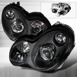 Mercedes-Benz C Class Custom Disco Black Projector Headlights - LHP-BW20301JM-KS
