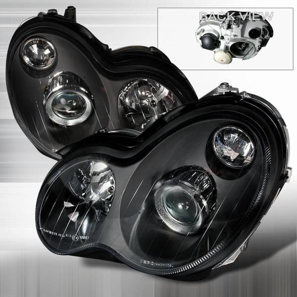 Mercedes-Benz C Class Custom Disco Black Projector Headlights - LHP-BW20301JM-KS