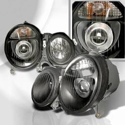 Mercedes-Benz E Class Custom Disco Black Projector Headlights - LHP-BW21000JM-KS