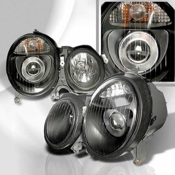 Mercedes-Benz E Class Custom Disco Black Projector Headlights - LHP-BW21000JM-KS