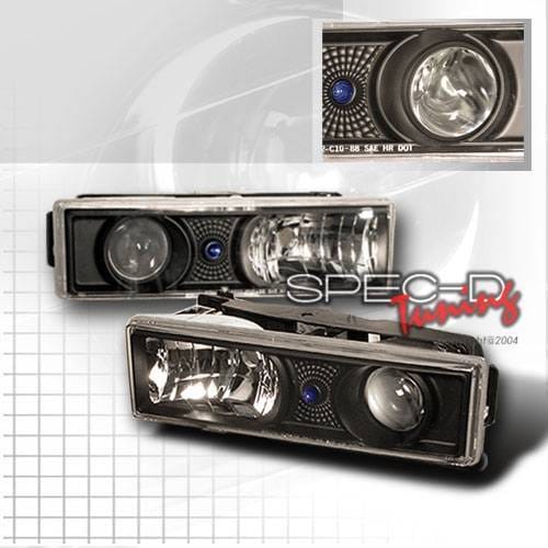 Chevrolet C10 Custom Disco Black Projector Headlights - LHP-C1088JM