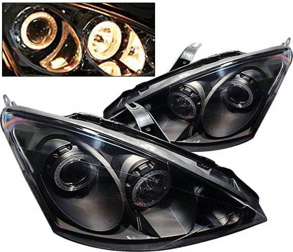 Ford Focus 4 Car Option Dual Halo Projector Headlights - Black - LP-FF00BB