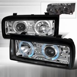 Volkswagen Corrado Custom Disco Clear Halo Projector Headlights - LHP-CDO90-YD