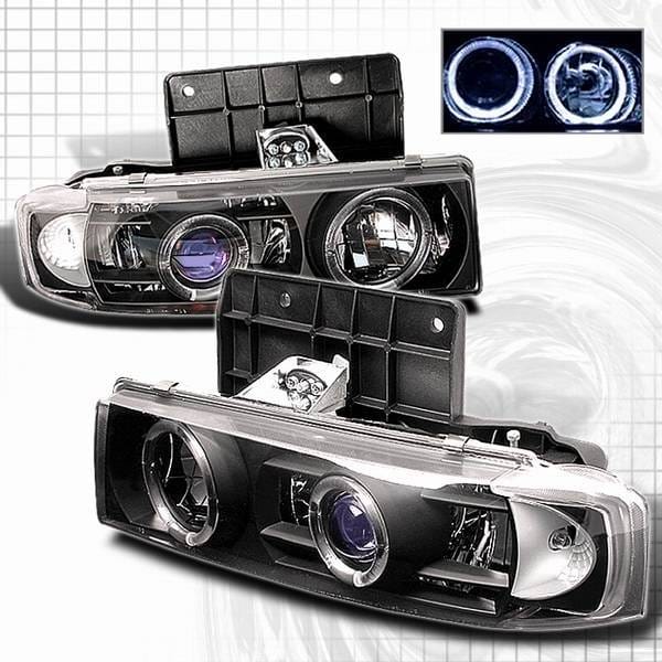 Chevrolet Astro Custom Disco Black Halo Projector Headlights - LHP-AST95JMB-YD
