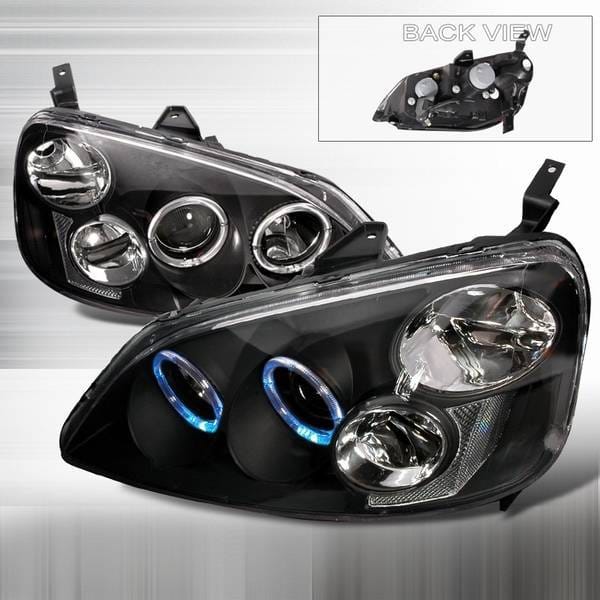 Honda Civic Custom Disco Black Projector Headlights - LHP-CV01JM-KS