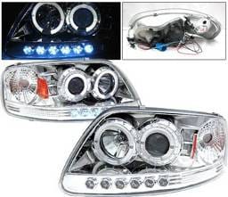 Ford Expedition 4 Car Option Projector Headlights - Chrome - LP-FF150CB-YD