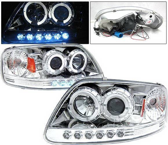 Ford Expedition 4 Car Option Projector Headlights - Chrome - LP-FF150CB-YD
