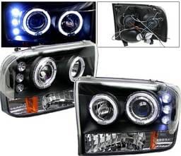 Ford Excursion 4 Car Option Projector Headlights - Black - LP-FF250BC-5
