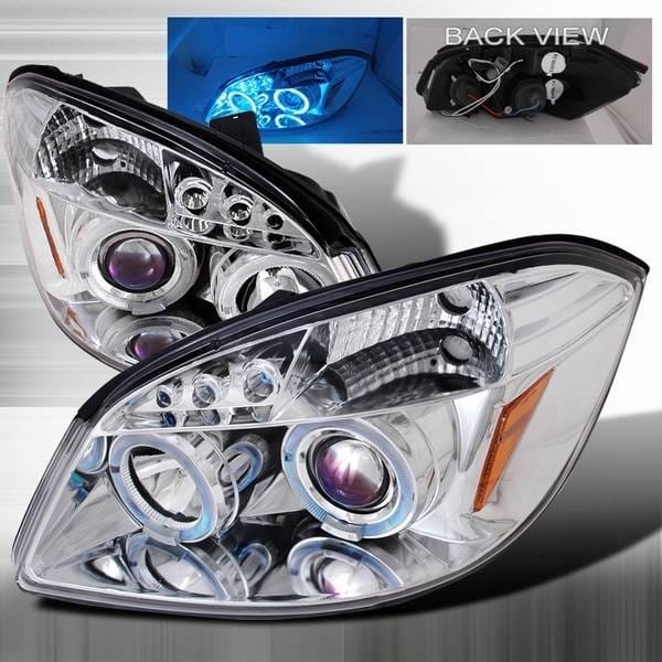 Chevrolet Cobalt Custom Disco Chrome Halo LED Projector Headlights - LHP-COB05-TM