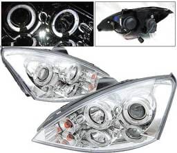 Ford Focus 4 Car Option Dual Halo Projector Headlights - Chrome - LP-FF00CC-YD