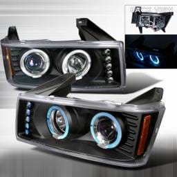 GMC Canyon Custom Disco Black Halo Projector Headlights - LHP-COL04HJM-TM