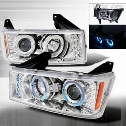 GMC Canyon Custom Disco Chrome Halo Projector Headlights - LHP-COL04H-TM