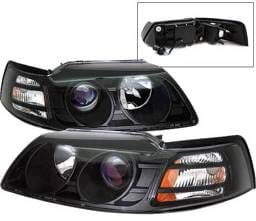 Ford Mustang 4 Car Option Projector Headlights - Black - LP-FM99BB-KS