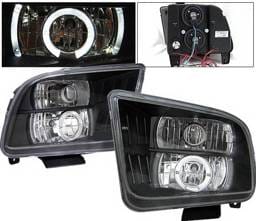 Ford Mustang 4 Car Option LED Halo Projector Headlights - Black - LP-FM05BC-YD