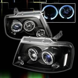 Ford F150 Custom Disco Black Projector Headlights - LHP-F15004JMB-TM