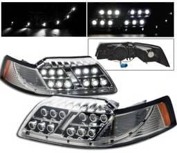 Ford Mustang 4CarOption LED Projector Headlights - LP-FM99LEDC-1