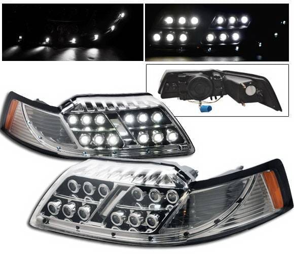 Ford Mustang 4CarOption LED Projector Headlights - LP-FM99LEDC-1