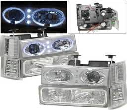 Chevrolet C10 4 Car Option Halo Headlights - Chrome - 8PC - LP-GC88CR-6