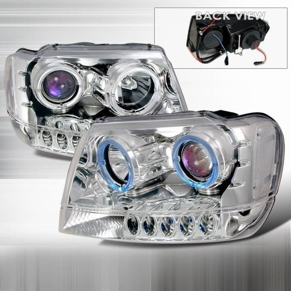 Jeep Grand Cherokee Custom Disco Projector Headlights - LHP-GKEE99B-KS