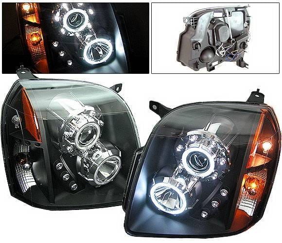 GMC Denali 4 Car Option CCFL Halo Projector Headlights - Black - LP-GY07BF-KS