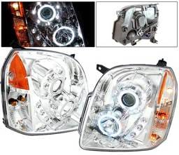 GMC Yukon 4 Car Option CCFL Halo Projector Headlights - Chrome - LP-GY07CF-KS