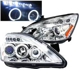 Honda Accord 4 Car Option LED Halo Projector Headlights - Chrome - LP-HA03CB-5