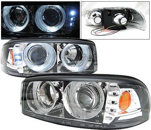 GMC Yukon 4 Car Option Dual Halo Projector Headlights - Chrome - LP-GD01CC-1
