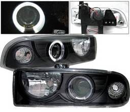 Chevrolet S10 4 Car Option Halo Projector Headlights - Black - LP-GS98BC-YD