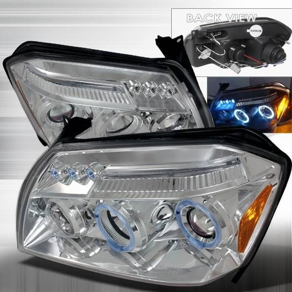 Dodge Magnum Custom Disco Chrome Halo Projector Headlights - LHP-MAG05-TM