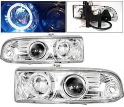 Chevrolet S10 4 Car Option Halo Projector Headlights - Chrome - LP-GS98CB-KS