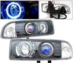 Chevrolet S10 4 Car Option Halo Projector Headlights - Carbon Fiber - LP-GS98CF-KS