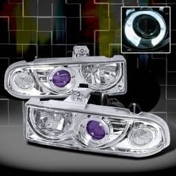 Chevrolet S10 Custom Disco Chrome Projector Headlights - LHP-S1098B-YD