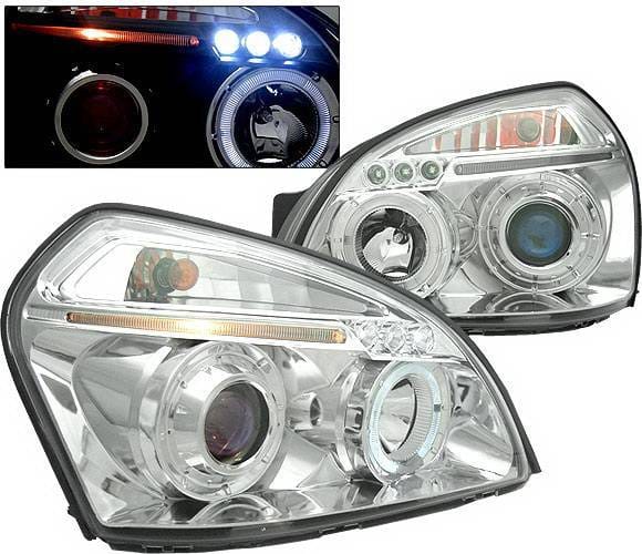 Hyundai Tucson 4 Car Option LED Halo Projector Headlights - Chrome - LP-HTUC04CB-5