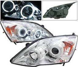 Honda CRV 4 Car Option Halo Projector Headlights - Chrome CCFL - LP-HCRV07CB-KS