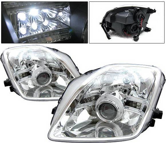 Honda Prelude 4 Car Option Halo Projector Headlights - Chrome - LP-HP97CB-9