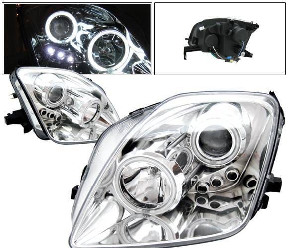 Honda Prelude 4 Car Option LED Halo Projector Headlights - Chrome - LP-HP97CB-KS